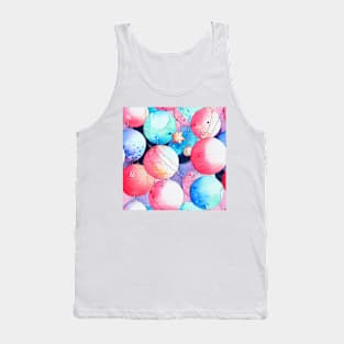 Watercolor xmas globes pattern Tank Top